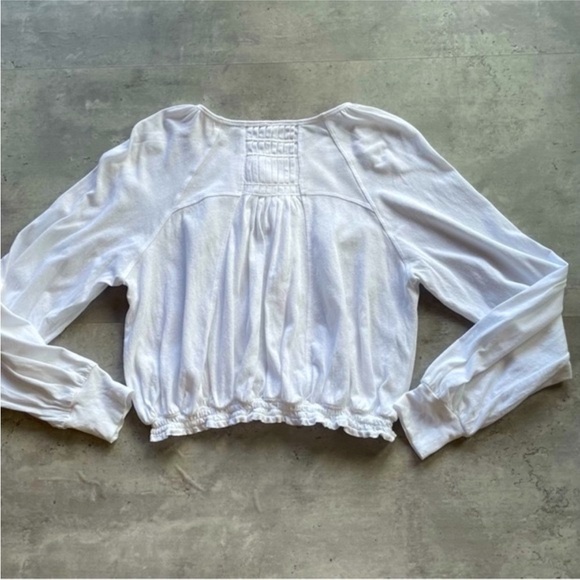 Free People White Cotton Prairie Henley Smocked Top
Size Small - Picture 2 of 9